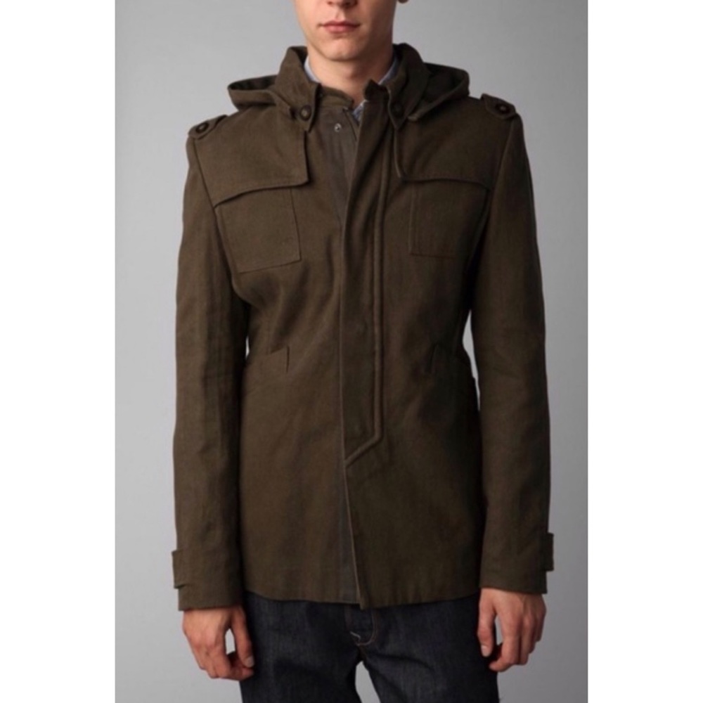 Urban Outfitters Troy Smith Olive Green Utility Anorak Military Jacket Small